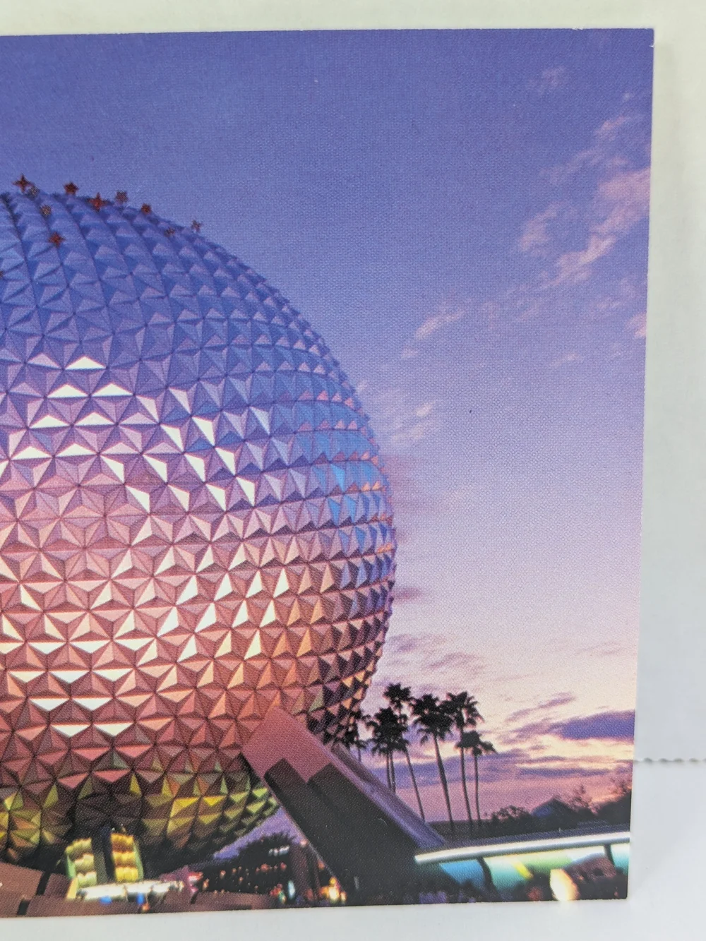 Vintage Disney Postcard Epcot Millennium 2000 Mickey Mouse Spaceship Earth